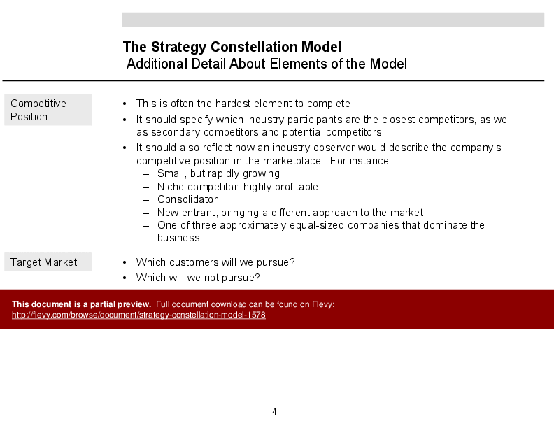 This is a partial preview of Strategy Constellation Model (9-slide PowerPoint presentation (PPTX)). Full document is 9 slides. 