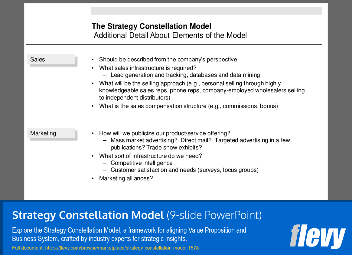 Strategy Constellation Model (9-slide PPT PowerPoint presentation slide deck (PPTX)) Preview Image