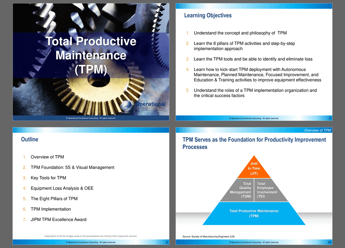 Total Productive Maintenance (TPM) (234-slide PPT PowerPoint presentation (PPTX)) Preview Image