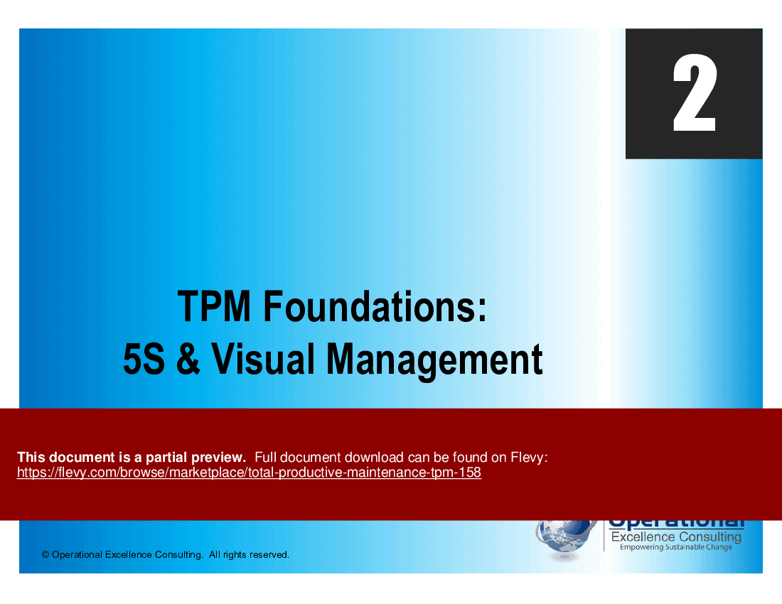 Total Productive Maintenance (TPM) (234-slide PowerPoint presentation (PPTX)) Preview Image