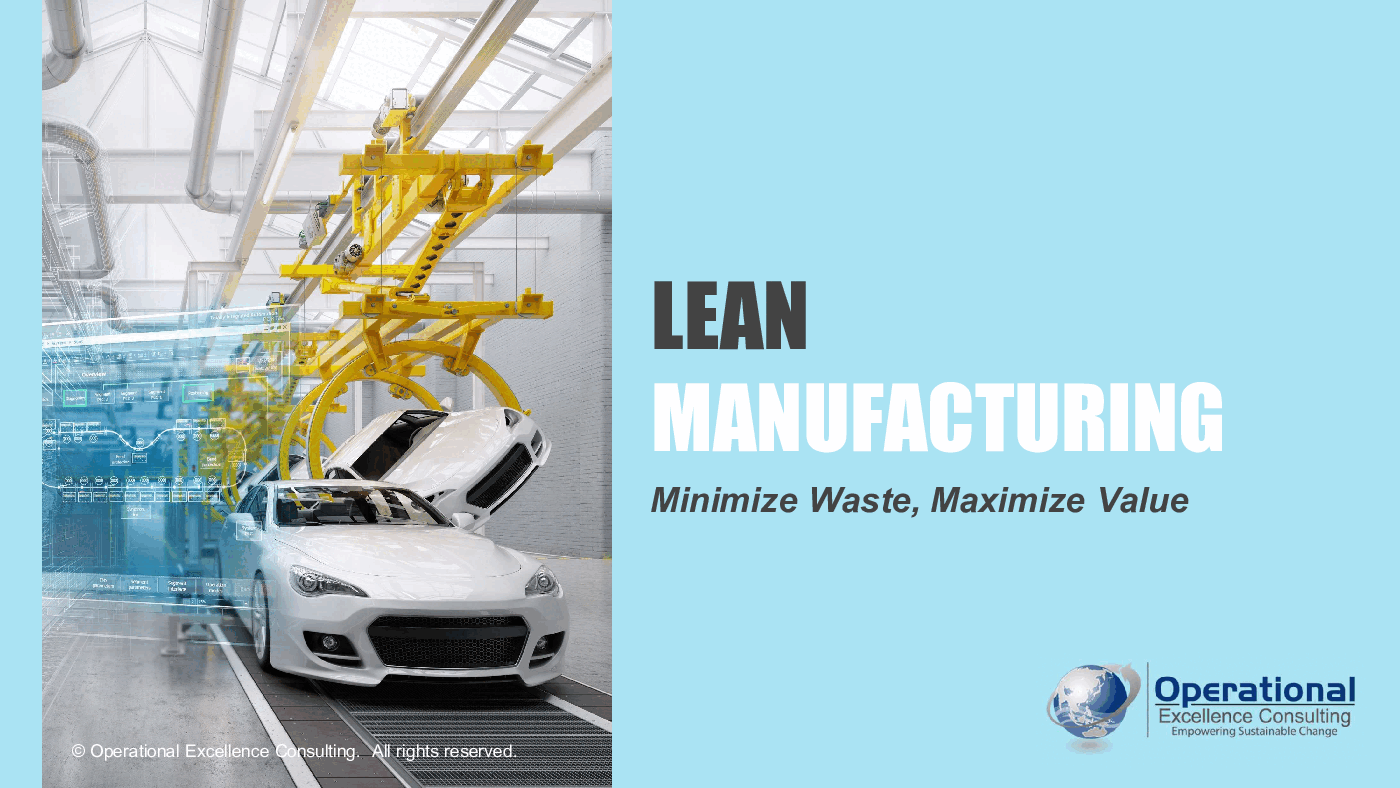 This is a partial preview of Lean Manufacturing (160-slide PowerPoint presentation (PPTX)). Full document is 160 slides. 