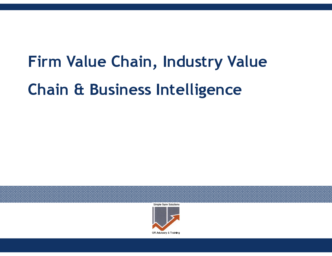 Firm Value Chain, Industry Value Chain, and Business Intelligence () Preview Image