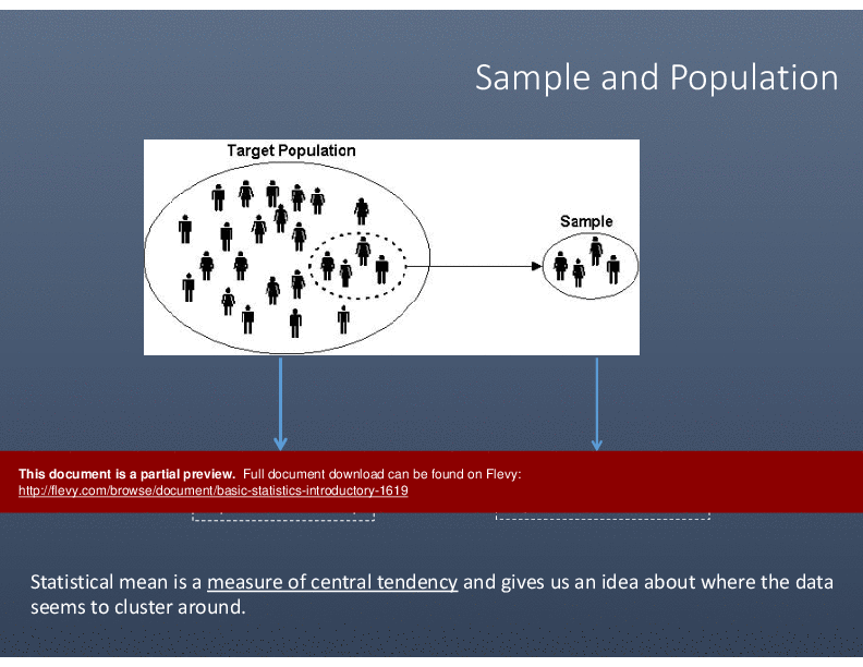 Basic Statistics - Introductory (26-slide PPT PowerPoint presentation (PPTX)) Preview Image