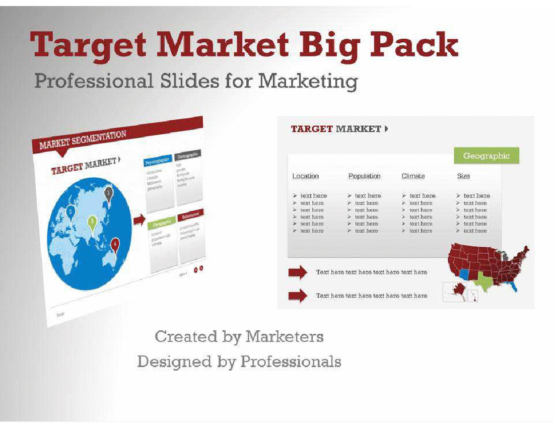 Target Market Big Pack - PowerPoint Template (132-slide PPT PowerPoint presentation (PPTX)) Preview Image