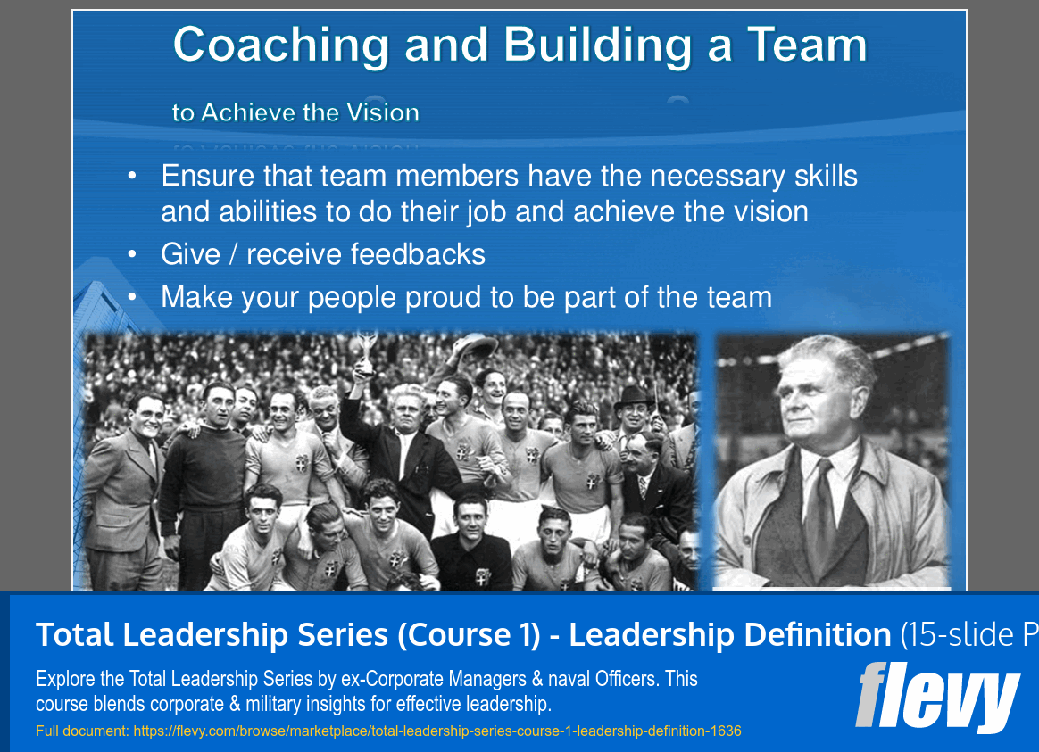 Total Leadership Series (Course 1) - Leadership Definition (15-slide PPT PowerPoint presentation slide deck (PPTX)) Preview Image