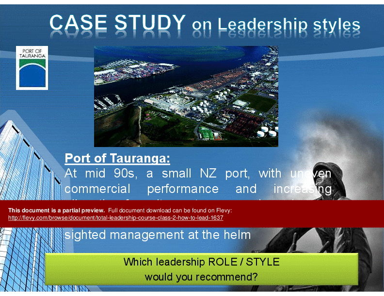 This is a partial preview of Total Leadership Series (Course 2) - How to Lead. Full document is 16 slides. 