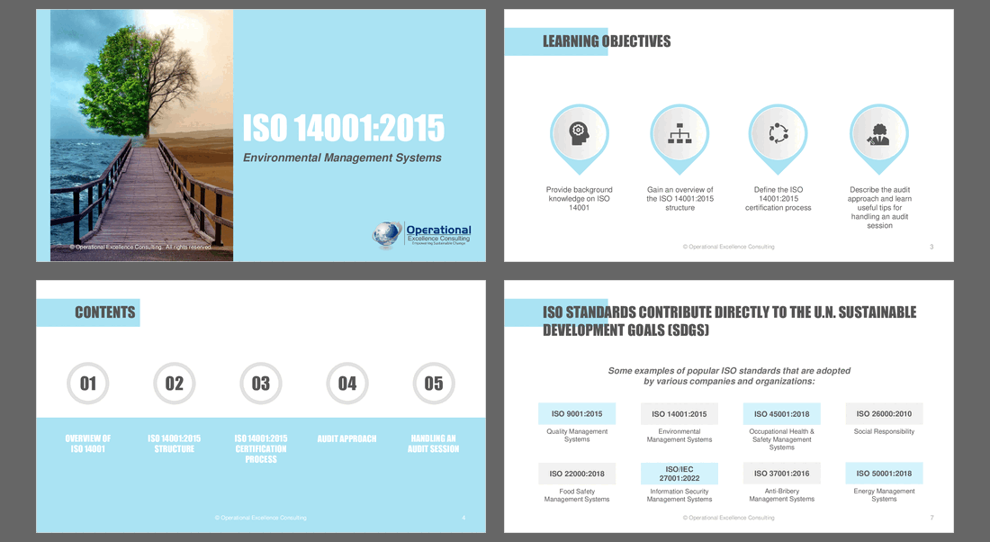 ISO 14001:2015 (EMS) Awareness Training (75-slide PPT PowerPoint presentation (PPTX)) Preview Image