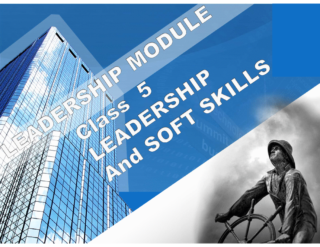 Total Leadership Series (Course 5) - Leadership and Soft Skills