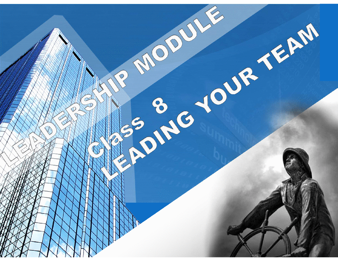 Total Leadership Series (Course 8) - Leading Your Team () Preview Image