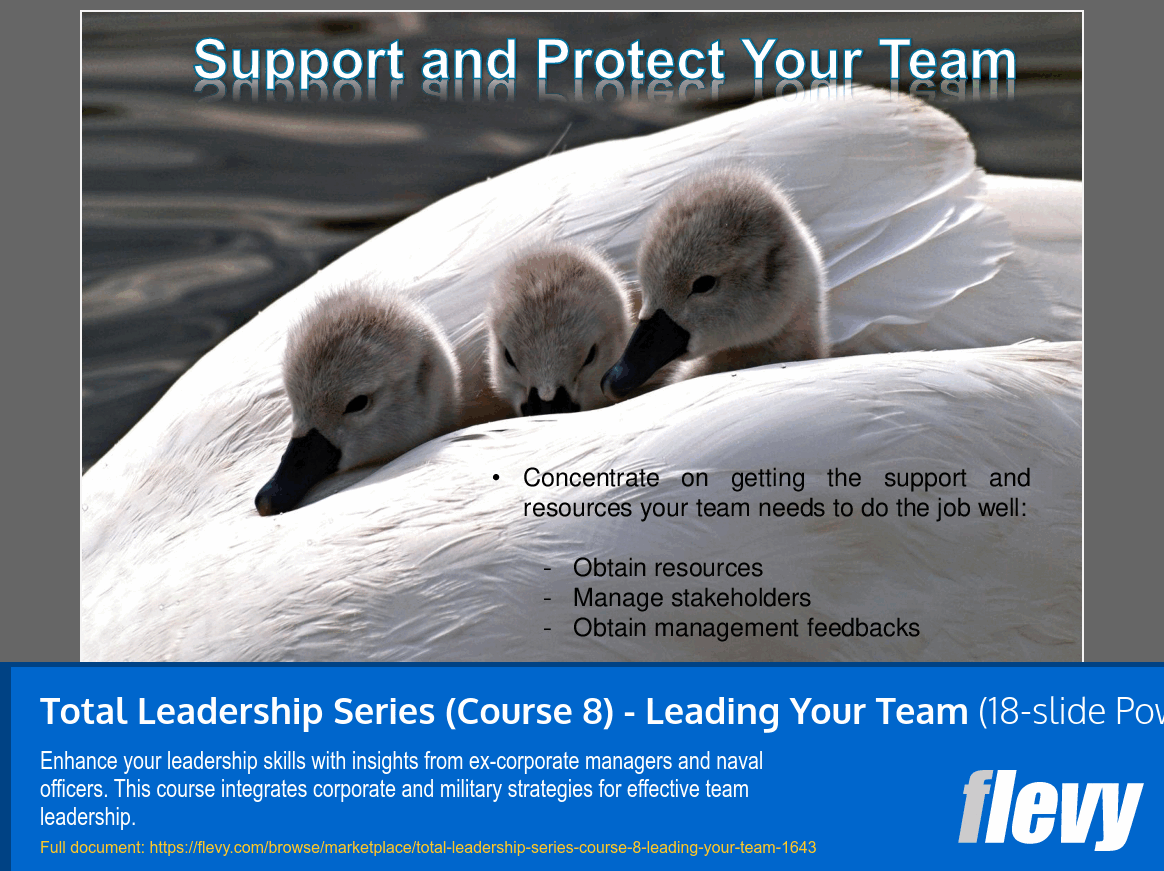 Total Leadership Series (Course 8) - Leading Your Team (18-slide PPT PowerPoint presentation slide deck (PPTX)) Preview Image