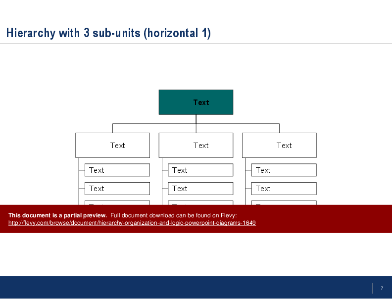 This is a partial preview of Hierarchy, Organization, & Logic PowerPoint Diagrams (21-slide PowerPoint presentation (PPT)). Full document is 21 slides. 