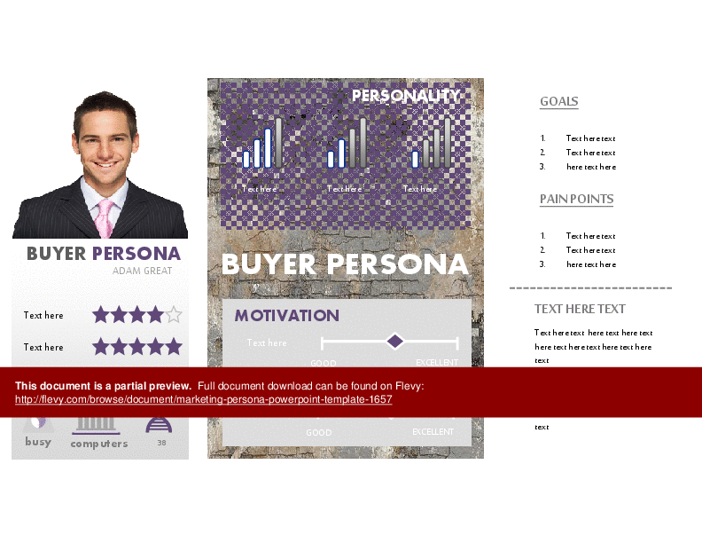 Marketing Persona PowerPoint Template (89-slide PPT PowerPoint presentation (PPTX)) Preview Image
