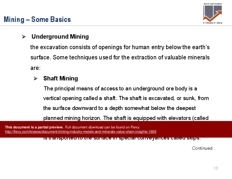This is a partial preview of Mining Industry (Metals & Minerals) - Value Chain Insights (232-slide PowerPoint presentation (PPTX)). Full document is 232 slides. 