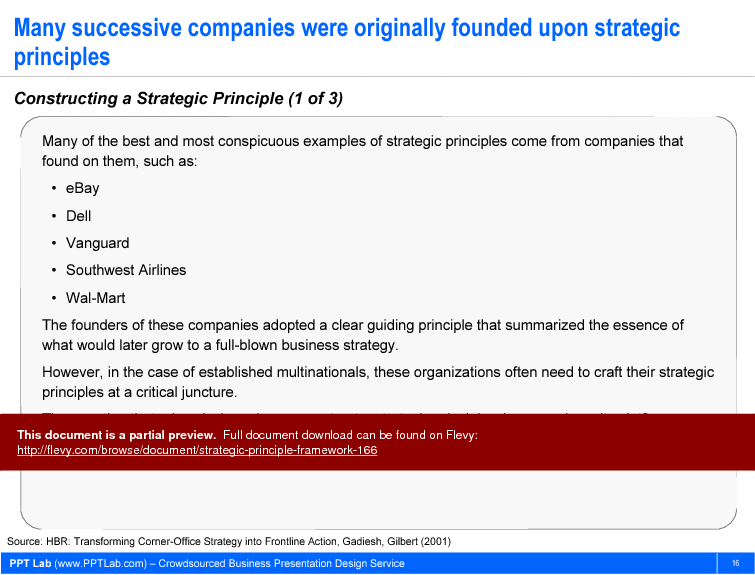 Strategic Principle Framework (22-slide PPT PowerPoint presentation (PPT)) Preview Image