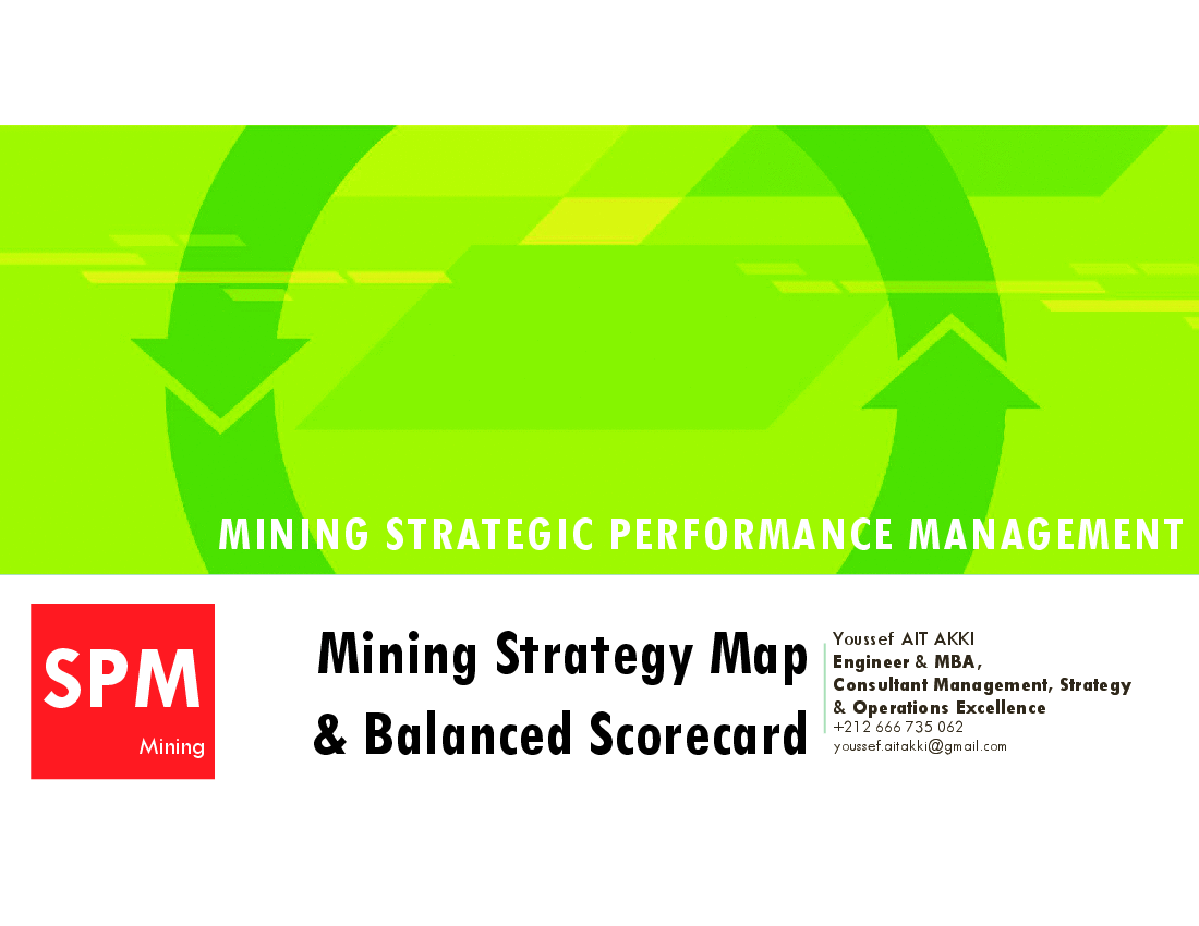 Mining Balanced Scorecard. From strategy to execution. (86-page PDF document) Preview Image