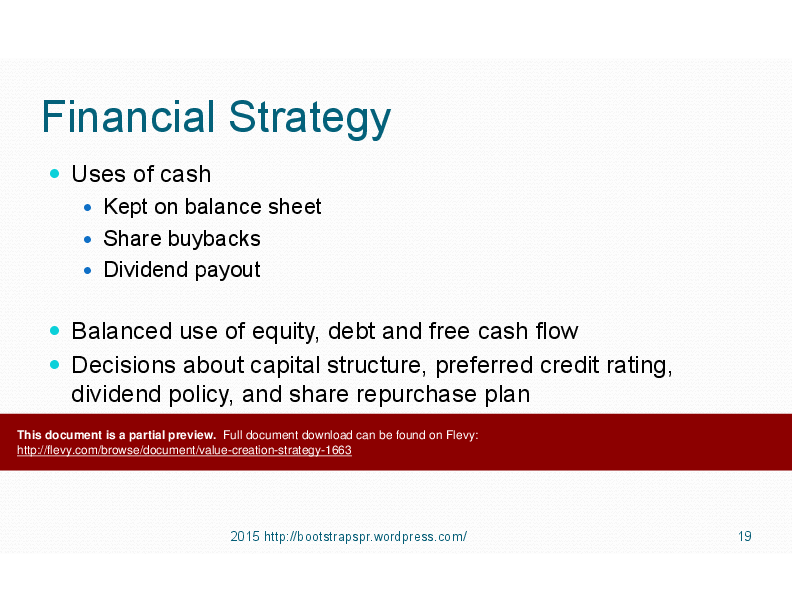 Value Creation Strategy (47-slide PowerPoint presentation (PPTX)) Preview Image