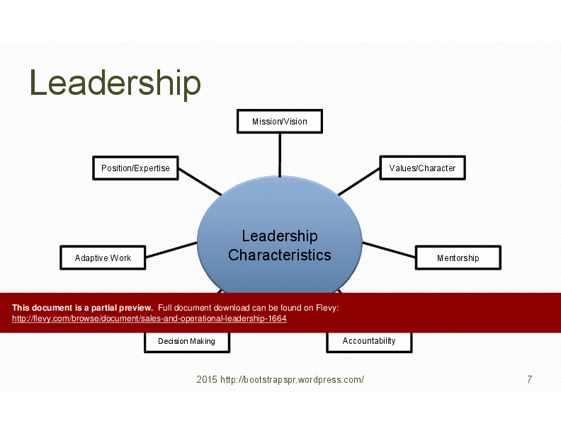 This is a partial preview of Sales & Operational Leadership (82-slide PowerPoint presentation (PPTX)). Full document is 82 slides. 