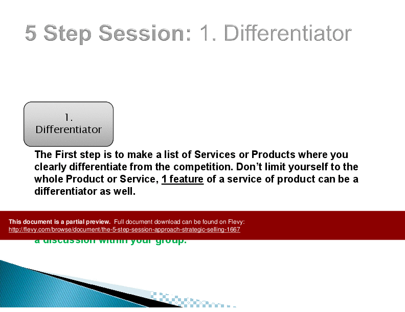 This is a partial preview of The 5 Step Session Approach: Strategic Selling (16-slide PowerPoint presentation (PPTX)). Full document is 16 slides. 