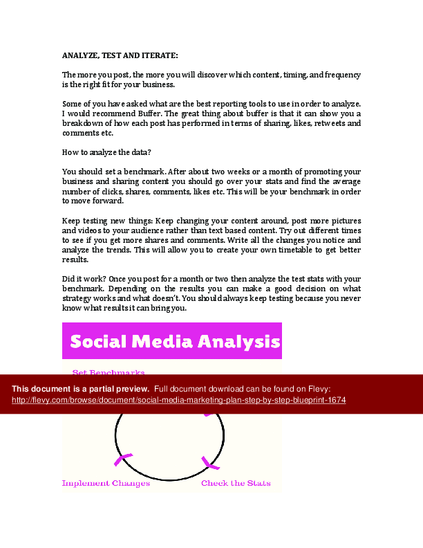 This is a partial preview of Social Media Marketing Step by Step Blueprint (14-page PDF document). Full document is 14 pages. 