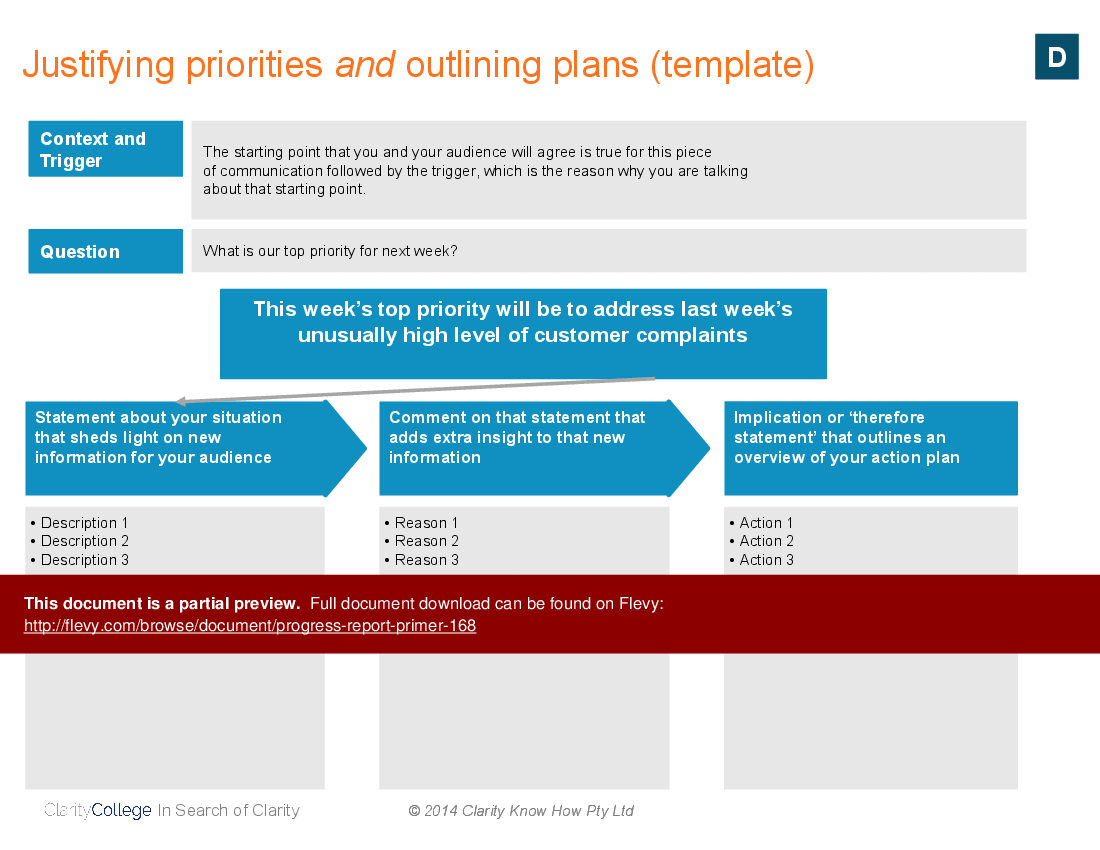 Progress Report Primer (31-slide PowerPoint presentation (PPTX)) Preview Image