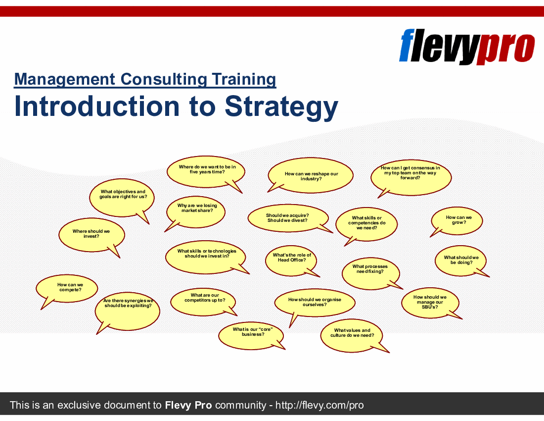 This is a partial preview of Introduction to Strategy. Full document is 16 slides. 