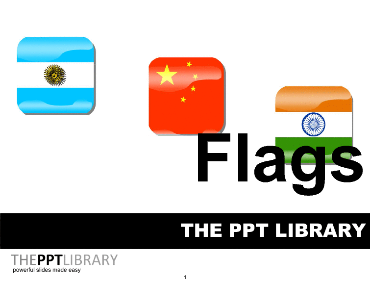 Powerpoint Library - Flags (64-slide PPT PowerPoint presentation (PPTX)) Preview Image