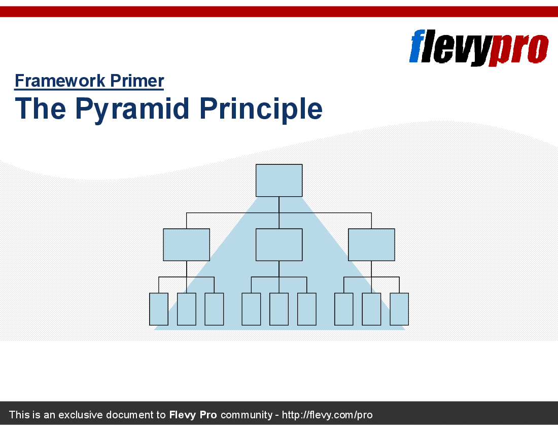 This is a partial preview of Pyramid Principle (11-slide PowerPoint presentation (PPT)). Full document is 11 slides. 