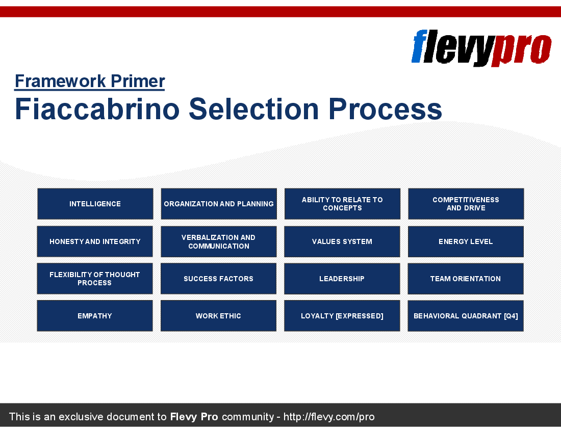 Fiaccabrino Selection Process (9-slide PPT PowerPoint presentation (PPT)) Preview Image
