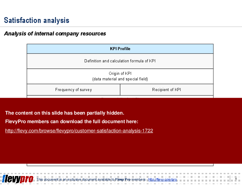 This is a partial preview of Customer Satisfaction Analysis (7-slide PowerPoint presentation (PPT)). Full document is 7 slides. 