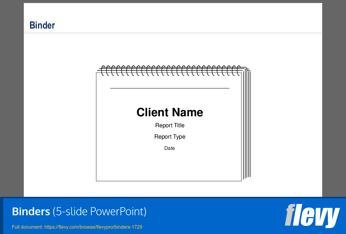 Binders (5-slide PPT PowerPoint presentation (PPT)) Preview Image