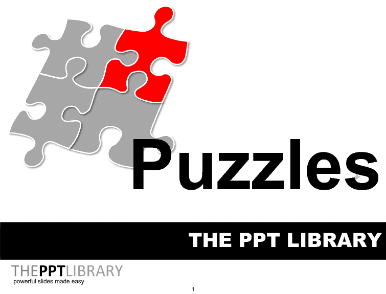 This is a partial preview of Powerpoint Library - Puzzles (25-slide PowerPoint presentation (PPTX)). Full document is 25 slides. 