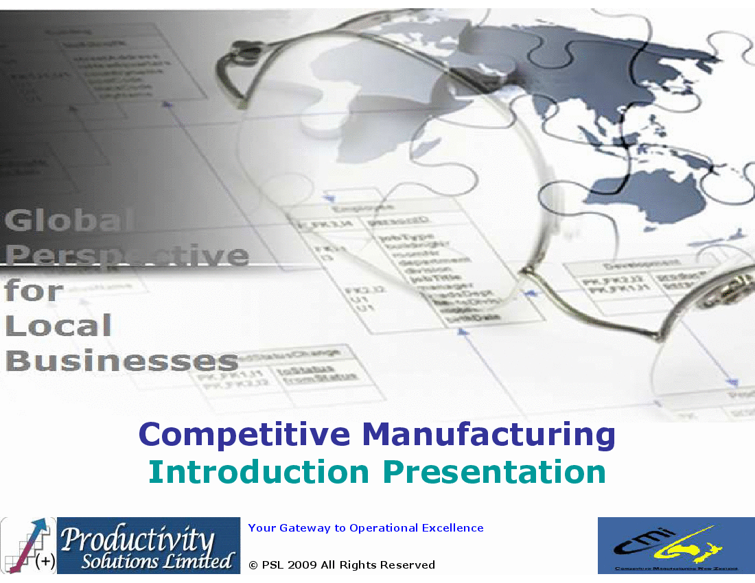 This is a partial preview of Introduction to Competitive Manufacturing (28-slide PowerPoint presentation (PPT)). Full document is 28 slides. 