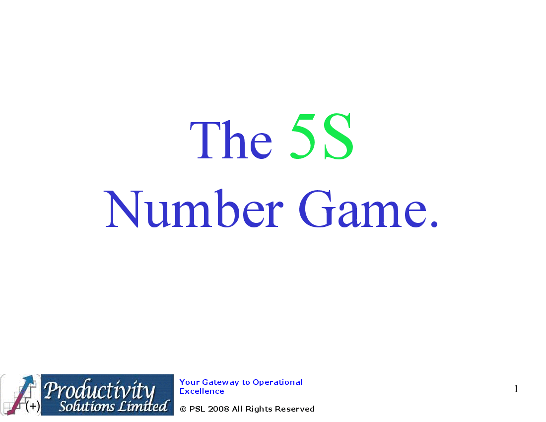 This is a partial preview of The 5S Number Game (16-slide PowerPoint presentation (PPT)). Full document is 16 slides. 