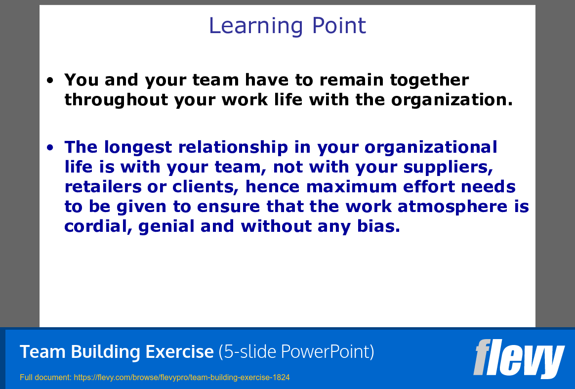 Team Building Exercise (5-slide PPT PowerPoint presentation (PPT)) Preview Image