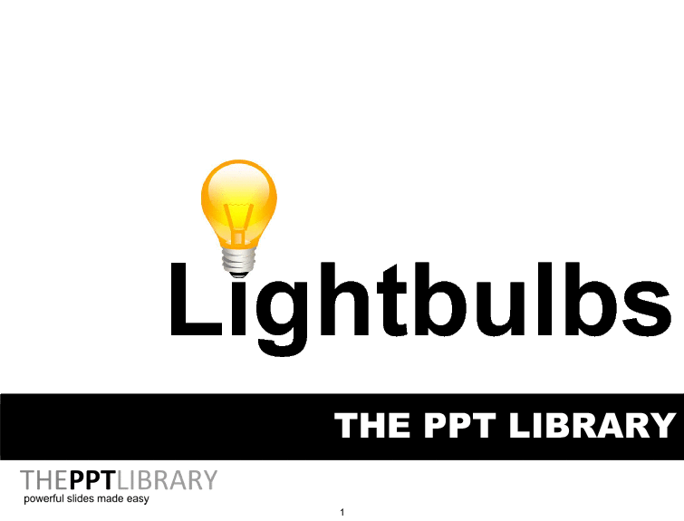 Powerpoint Library - Light Bulbs (18-slide PPT PowerPoint presentation (PPTX)) Preview Image