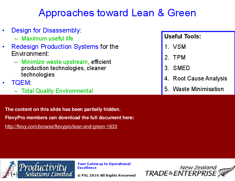 This is a partial preview of Lean and Green (16-slide PowerPoint presentation (PPT)). Full document is 16 slides. 