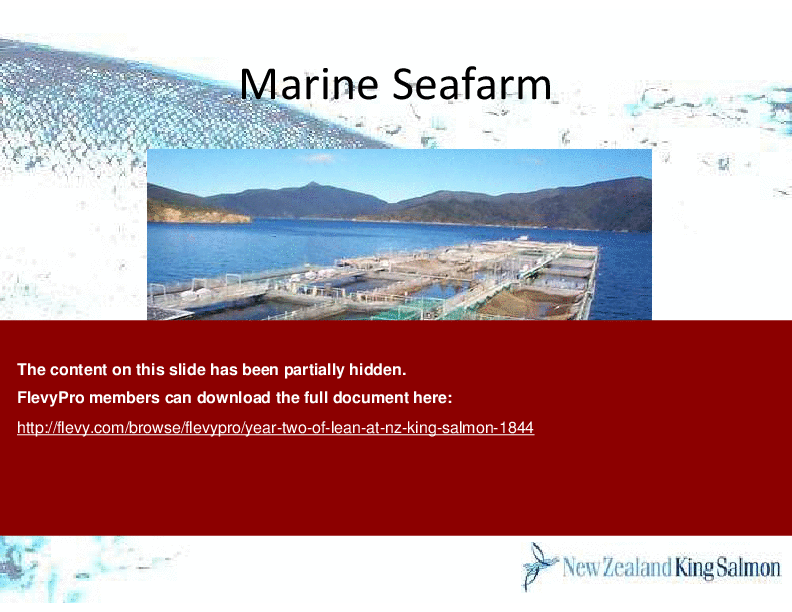Year Two of Lean at NZ King Salmon (35-slide PPT PowerPoint presentation (PPT)) Preview Image