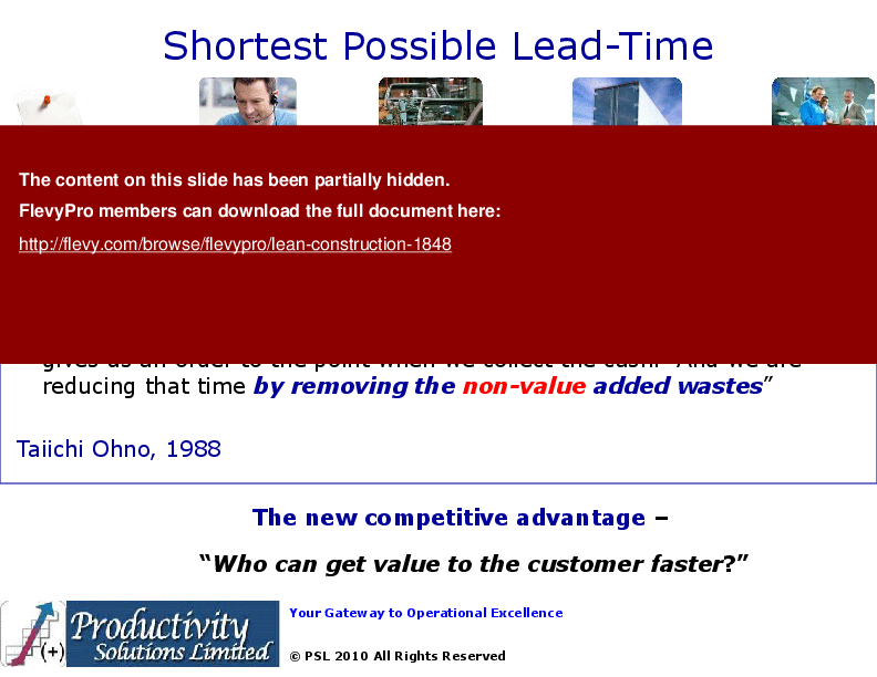 This is a partial preview of Lean Construction (37-slide PowerPoint presentation (PPT)). Full document is 37 slides. 