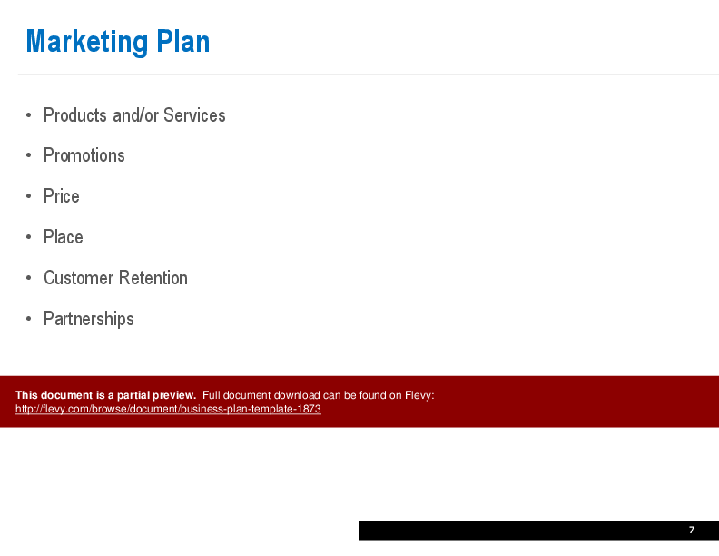 This is a partial preview of Business Plan Template (10-slide PowerPoint presentation (PPTX)). Full document is 10 slides. 