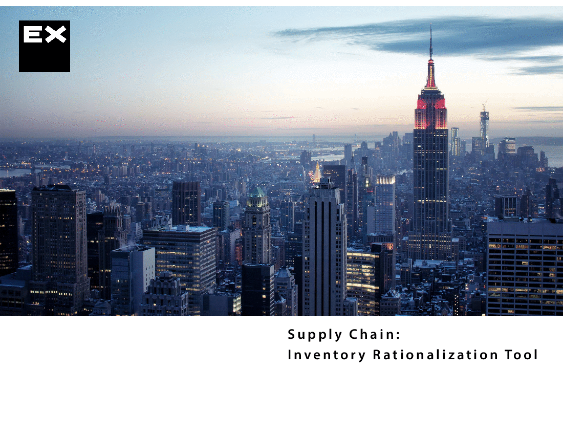 Supply Chain - Inventory Rationalization Tool (3-slide PowerPoint presentation (PPTX)) Preview Image