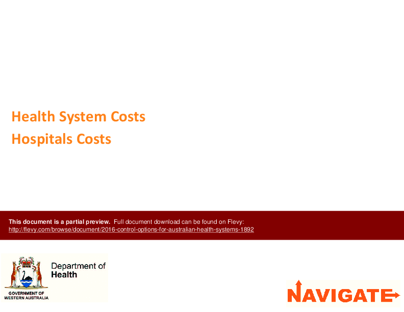 2016 - Control Options for Australian Health Systems (29-page PDF document) Preview Image