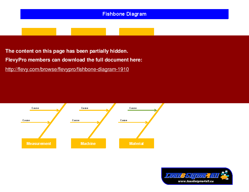 Fishbone Diagram (Excel template (XLS)) Preview Image
