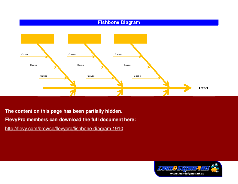 Fishbone Diagram (Excel template (XLS)) Preview Image