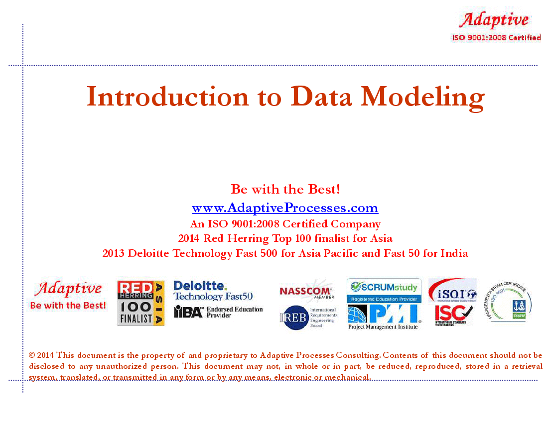 Data Modeling Program (172-slide PowerPoint presentation (PPTX)) Preview Image