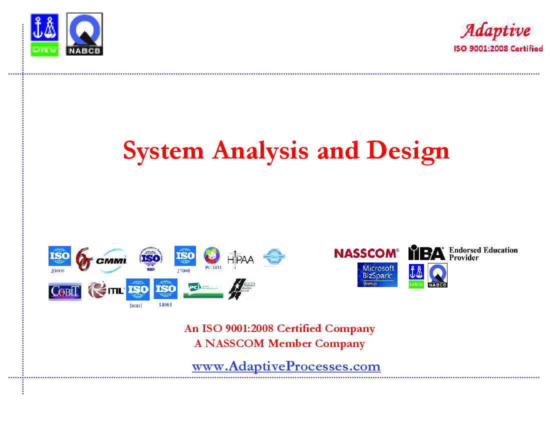 System Analysis and Design Program