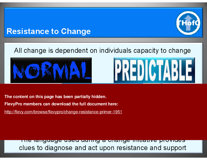 This is a partial preview of Change Resistance Primer (11-slide PowerPoint presentation (PPTX)). Full document is 11 slides. 