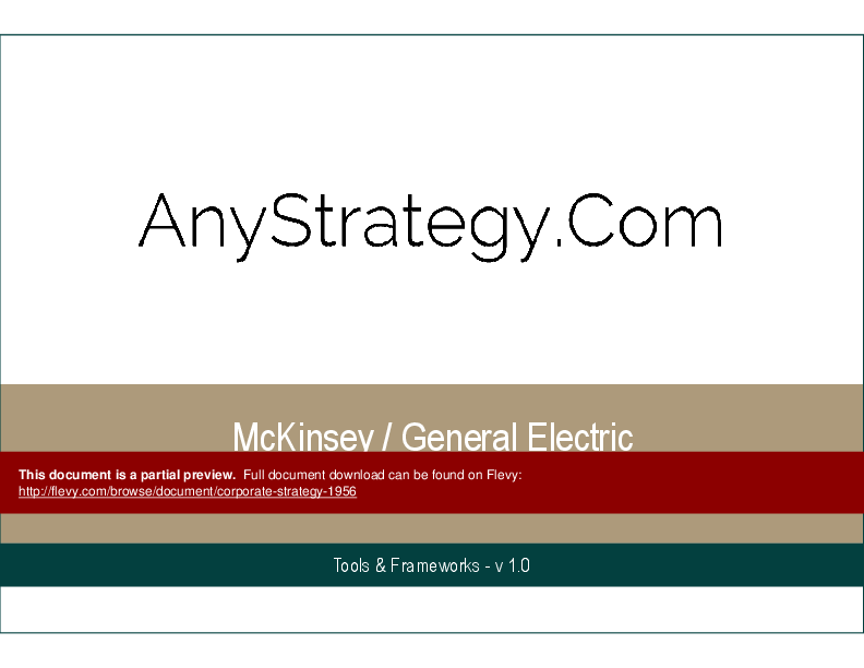 Corporate Strategy - Portfolio Models (36-slide PPT PowerPoint presentation (PPTX)) Preview Image