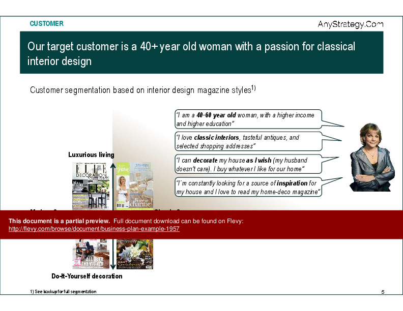 This is a partial preview of Business Plan - Example (44-slide PowerPoint presentation (PPTX)). Full document is 44 slides. 