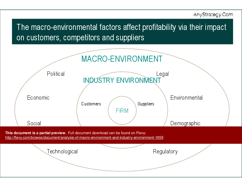 Analysis of Macro-environment and Industry-environment (9-slide PPT PowerPoint presentation (PPTX)) Preview Image