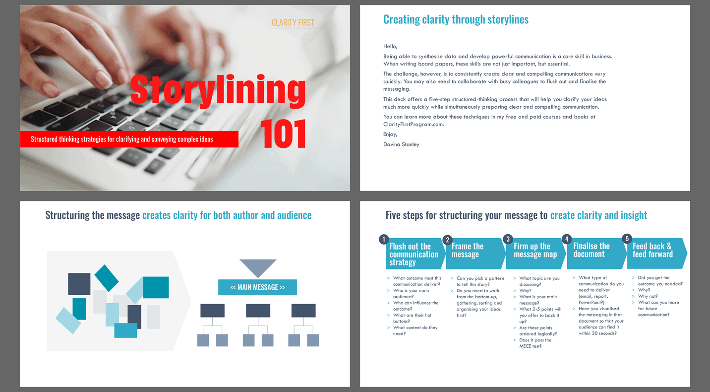 This is a partial preview of Structured Thinking 101: Clarity Through Storylines. Full document is 37 pages. 